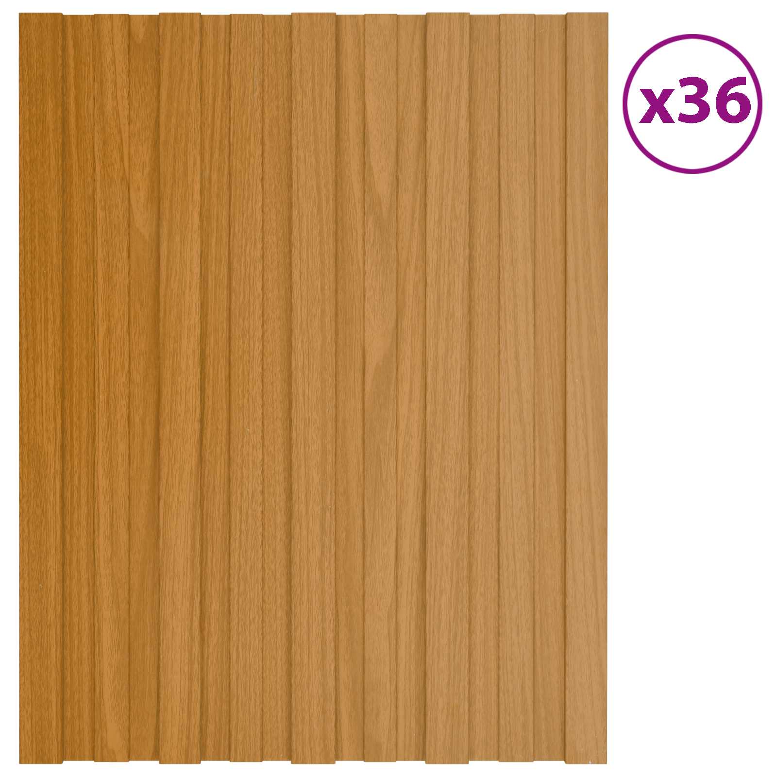 Krovni panel 36 pcs Prirodna 60 x 45 cm Pocinčani čelik