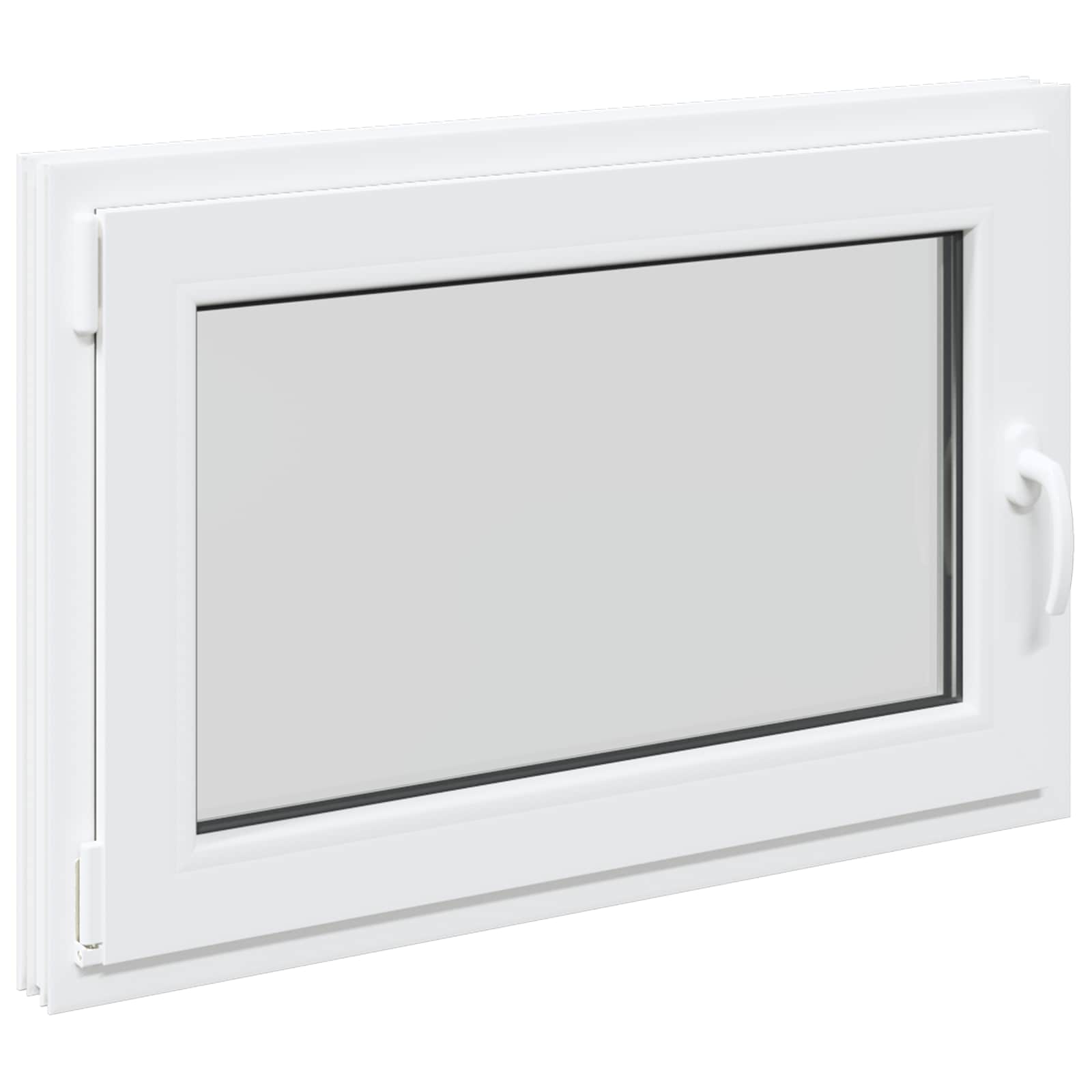 Prozor za podrum RISOR 90 x 70 cm PVC i staklo Bijela