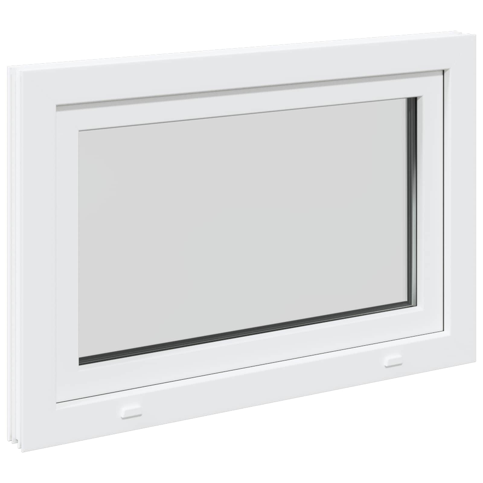 Prozor za podrum RISOR 90 x 70 cm PVC i staklo Bijela