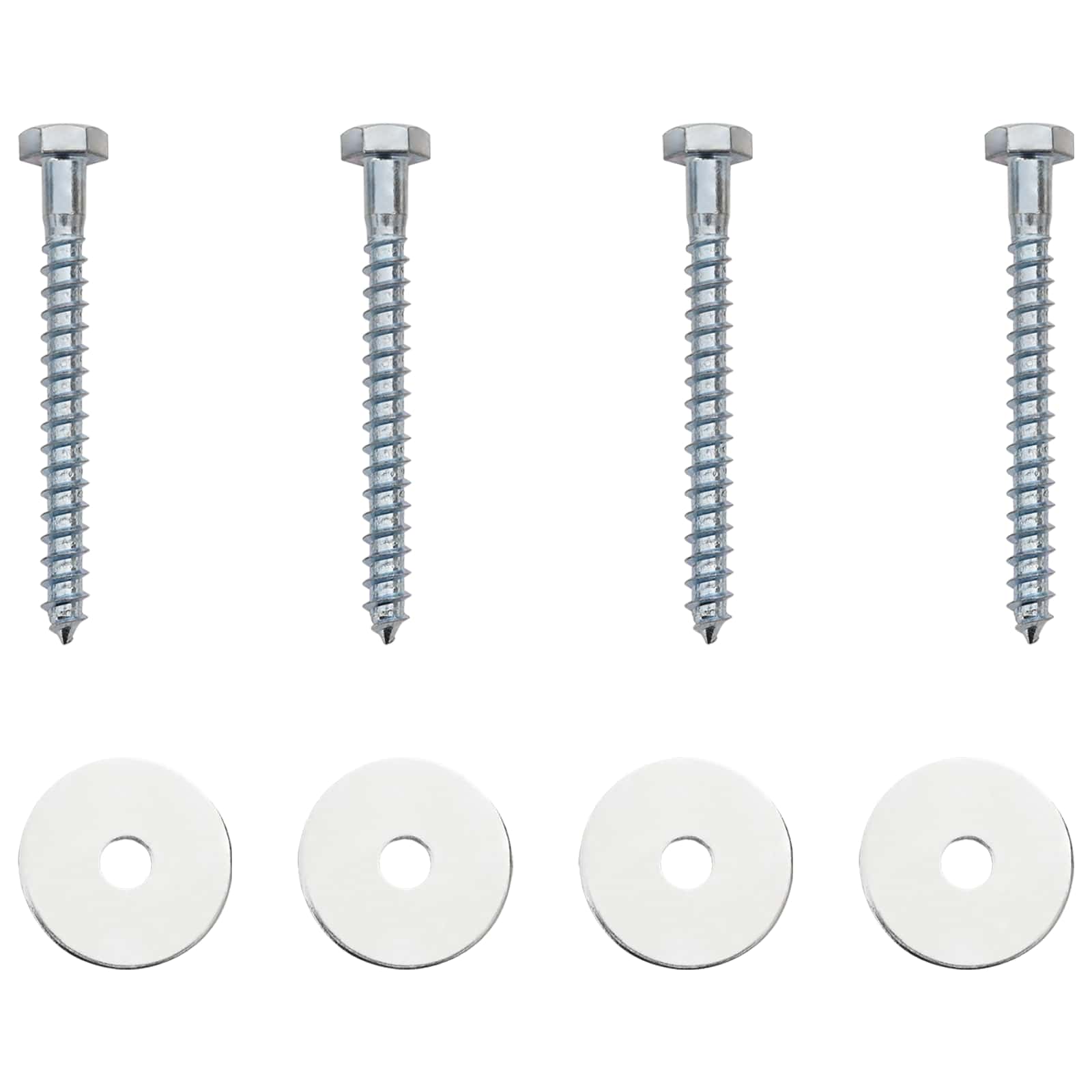 Zemaljska sidra 4 pcs Srebrna Ø10 x 50 cm Galvanizirani metal