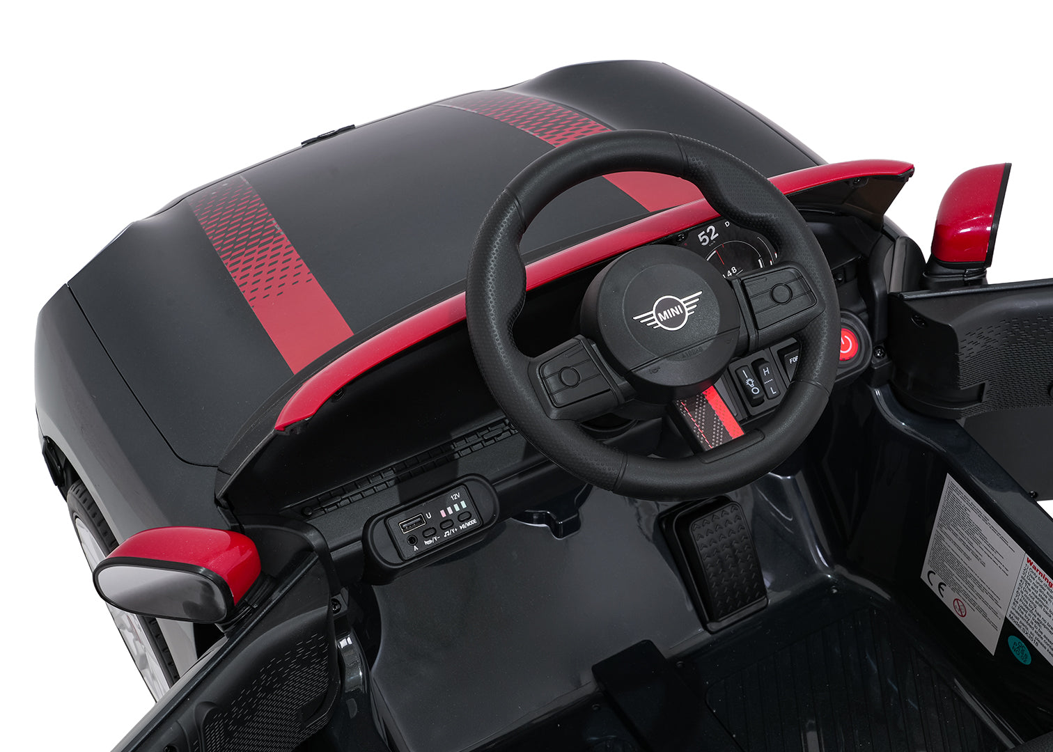 Licencirani auto na akumulator Mini Cooper - crni