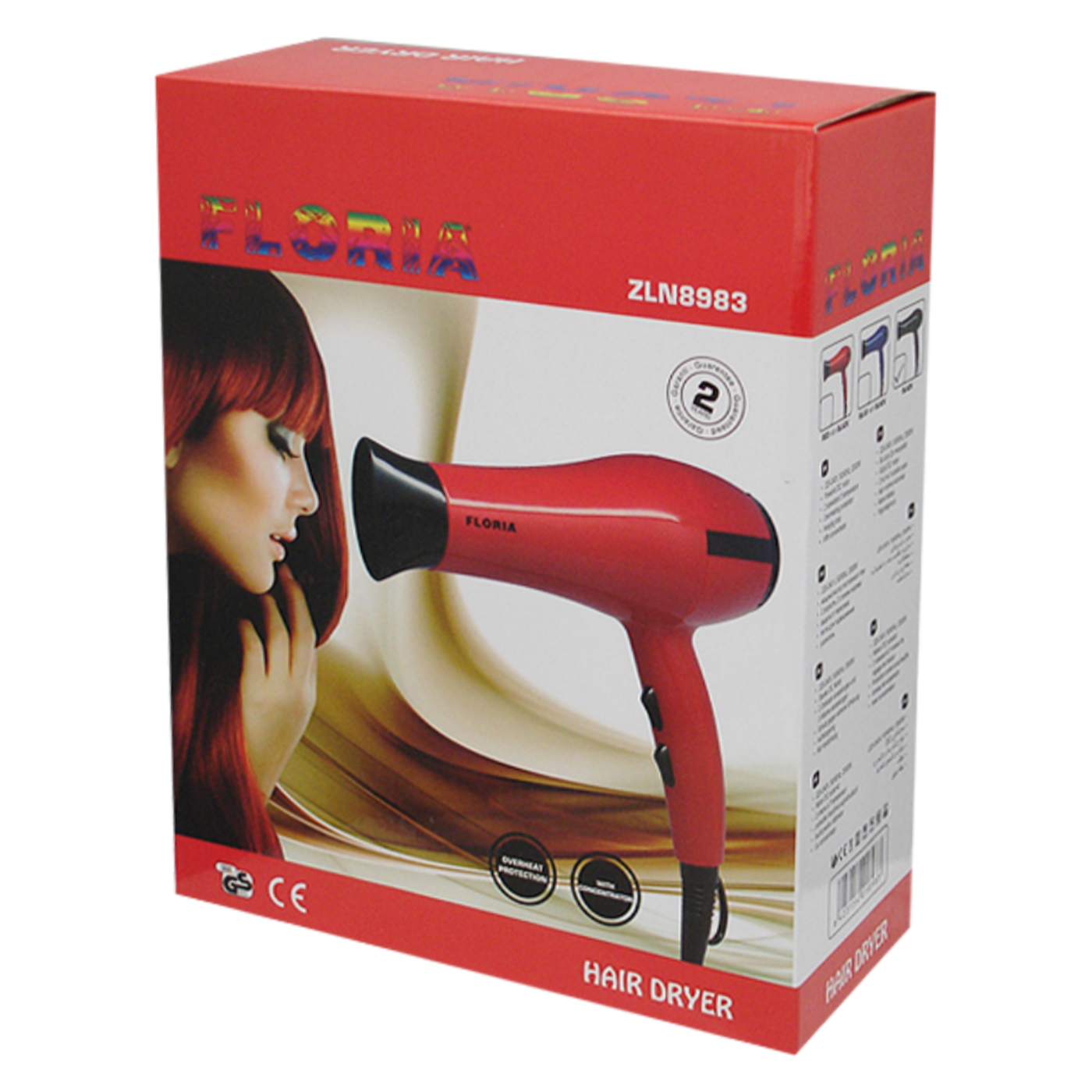 Floria Sušilo za kosu, 2000 W, plava - ZLN8985
