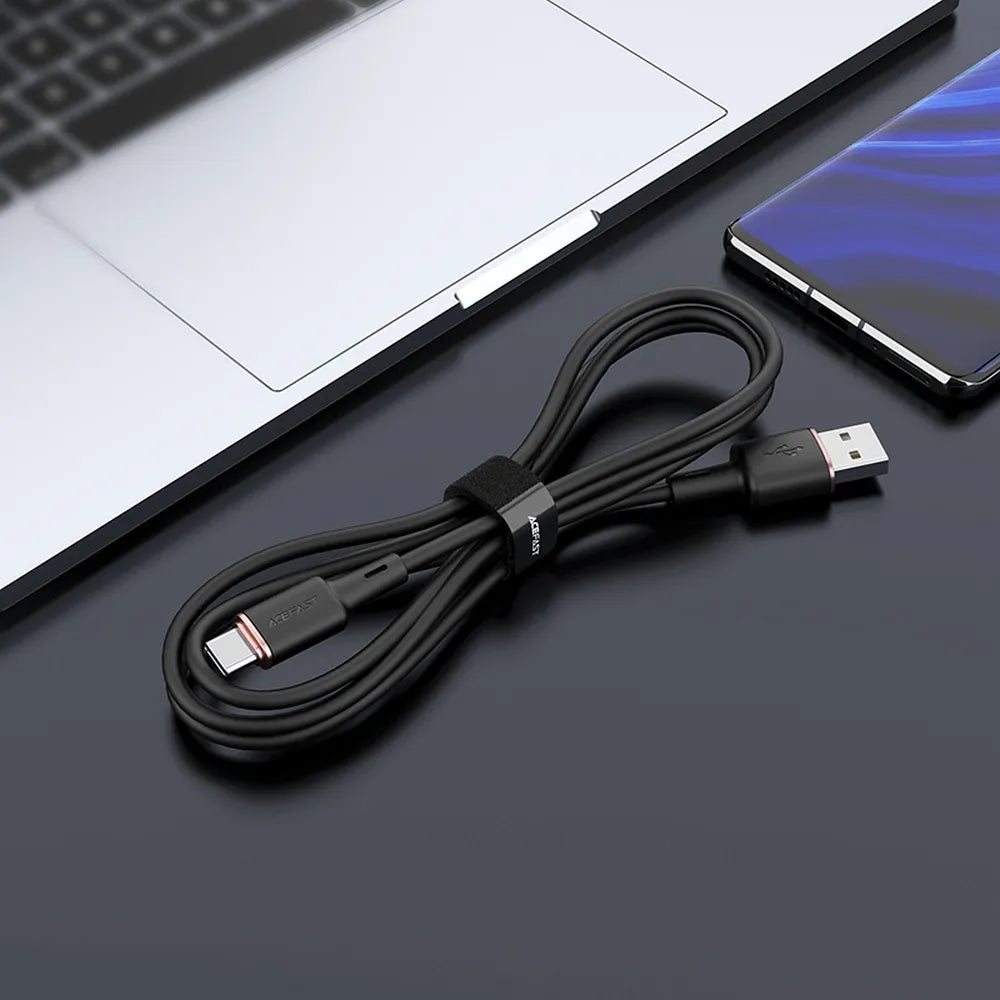 ACEFAST kabel USB A na Type C 3A C2-04 silikonski 120 cm crni