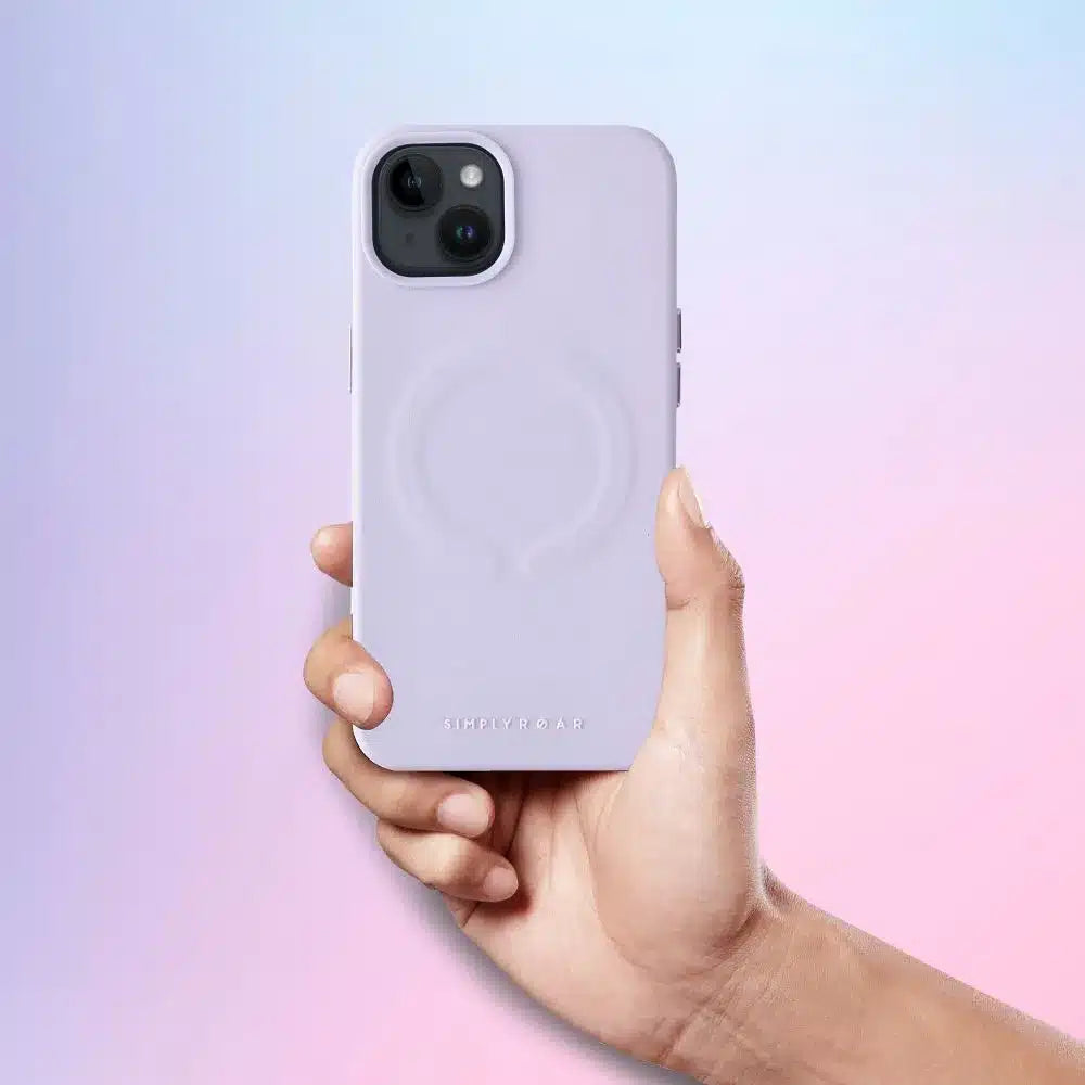 Roar kožené pouzdro Mag Case kompatibilní s MagSafe – pro iPhone 12 Pro fialové