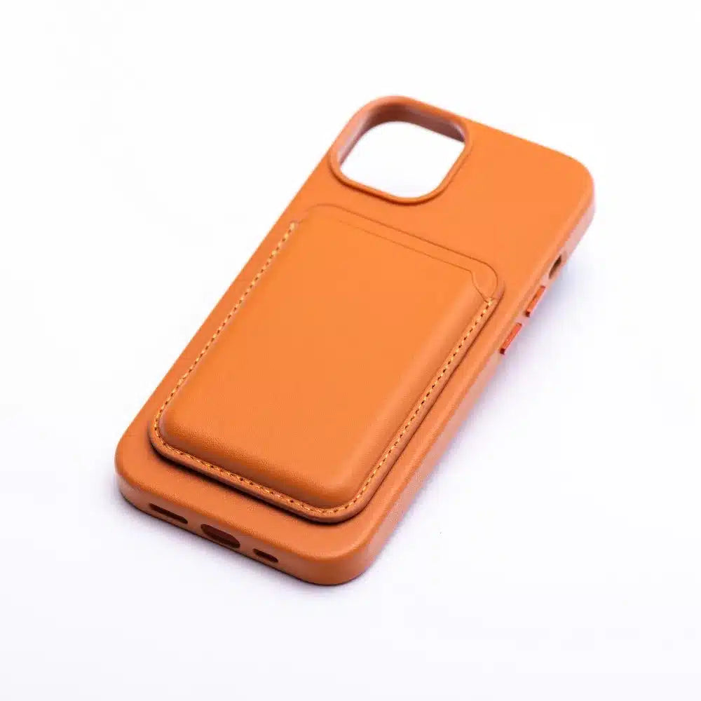 Kožený Mag Wallet oranžová magnetická peněženka