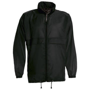 VJETROVKA S KAPULJAČOM ZIP UNISEX B&C SIROCCO CRNA S