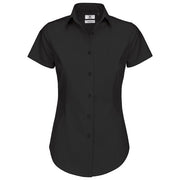 KOŠULJA ŽENSKA KRATKI RUKAVI B&C BLACK TIE 135G CRNA M-EOL!!