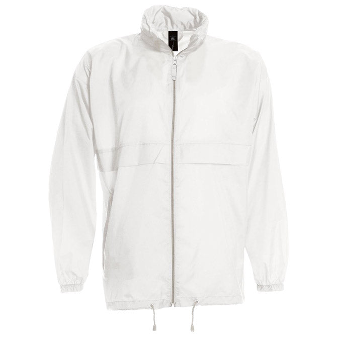 VJETROVKA S KAPULJAČOM ZIP UNISEX B&C SIROCCO BIJELA 3XL