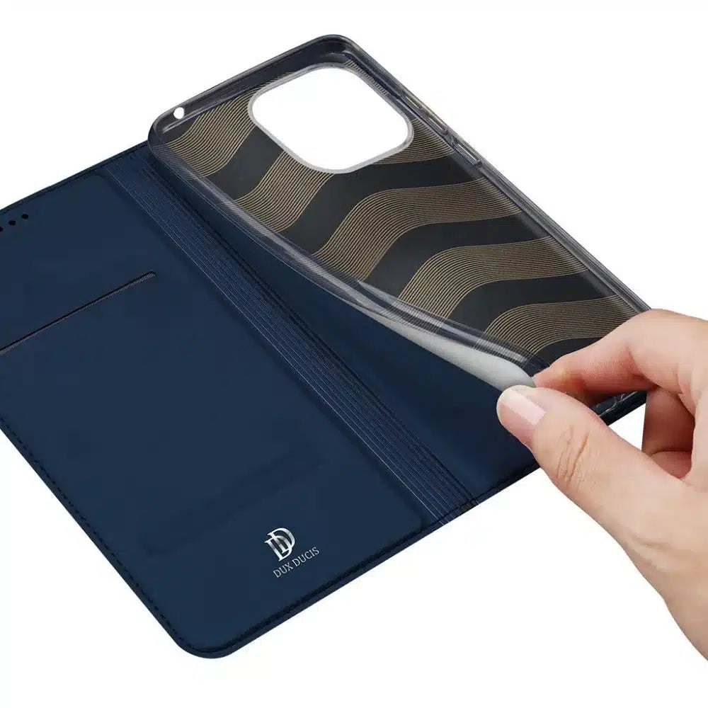 DUX DUCIS Skin Pro – pouzdro typu kniha pro Redmi 12C modré