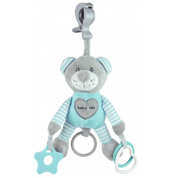 Plišani glazbeni zeko grey&mint