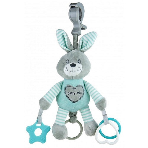 BabyMix pliš glazbena Sova – grey&pink
