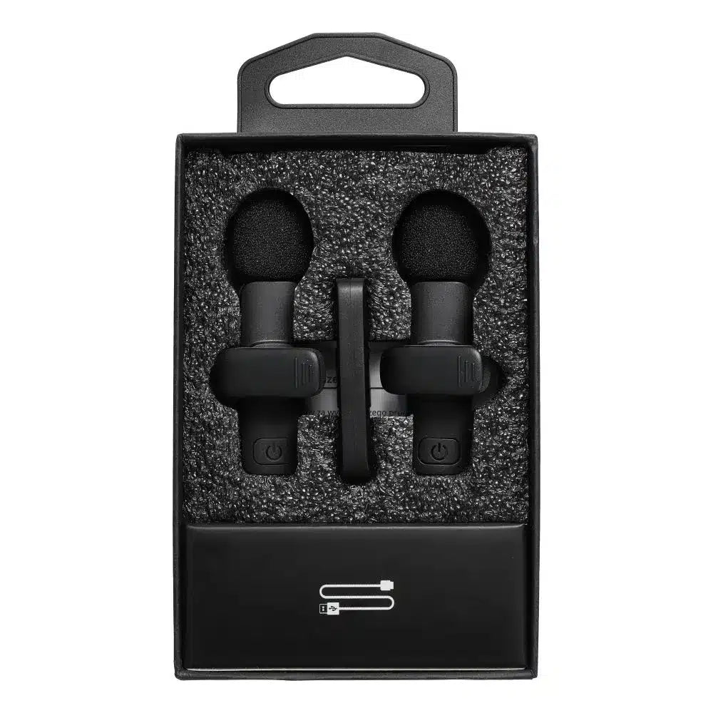 Lightning Dual Lavalier bežični mikrofon za iPhone (2 kom) K1 crni