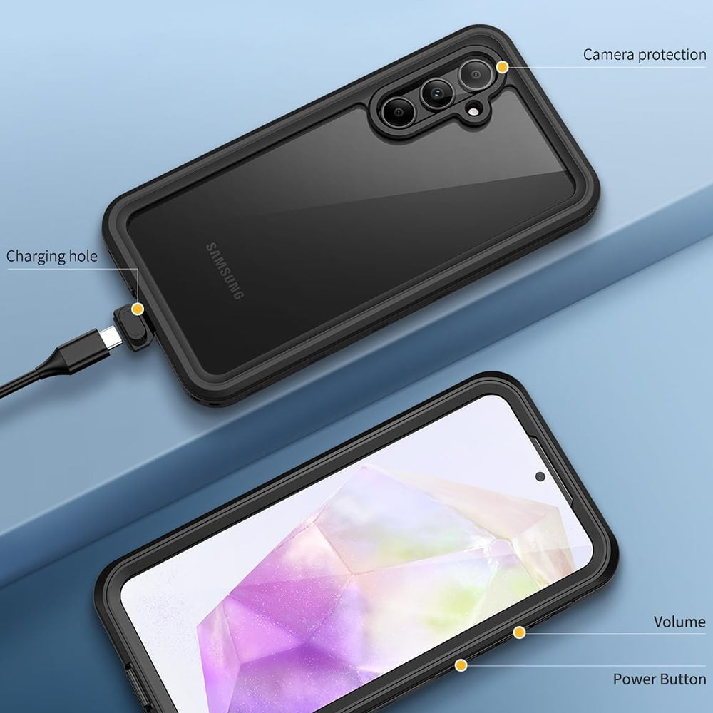 ShellBox – Vodotěsné pouzdro IP68 360° pro Samsung Galaxy A35 5G – Černá