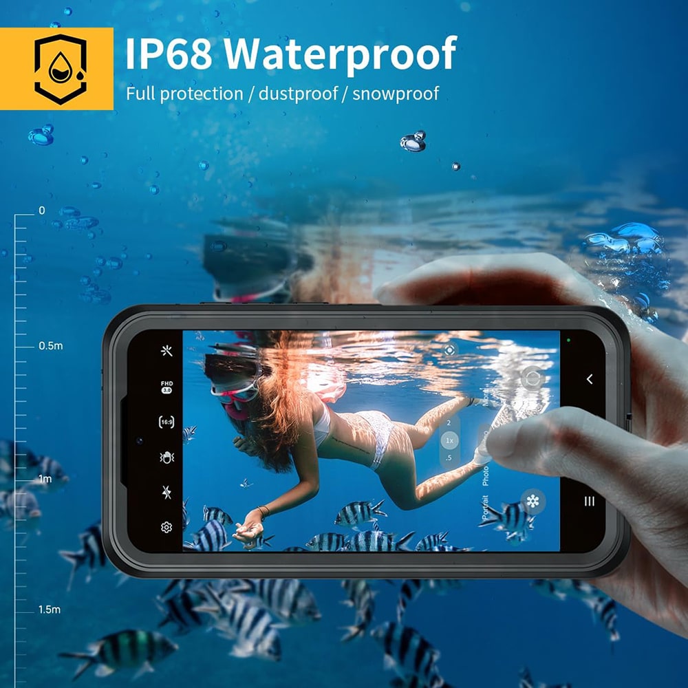 ShellBox – Vodotěsné pouzdro IP68 360° pro Samsung Galaxy A35 5G – Černá