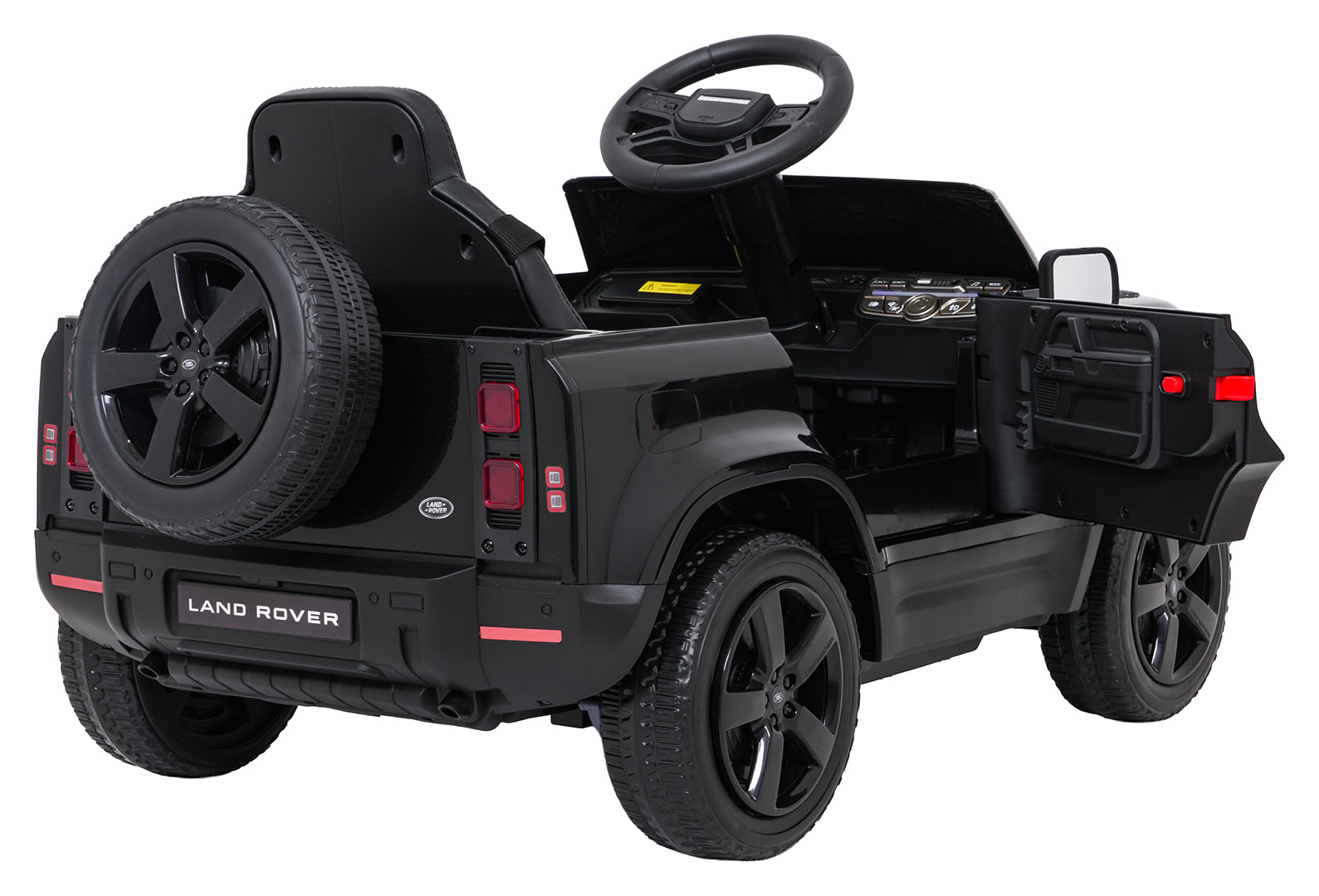 Licencirani auto na akumulator Land Rover Defender 4x4 - crni