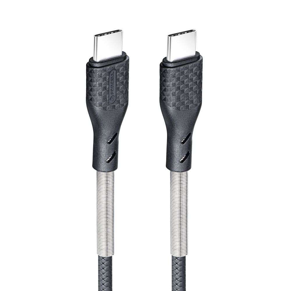 FORCELL Karbonski kabel Type C do Type C 3.0 QC Power Delivery PD60W CB-02C crni 1 metar