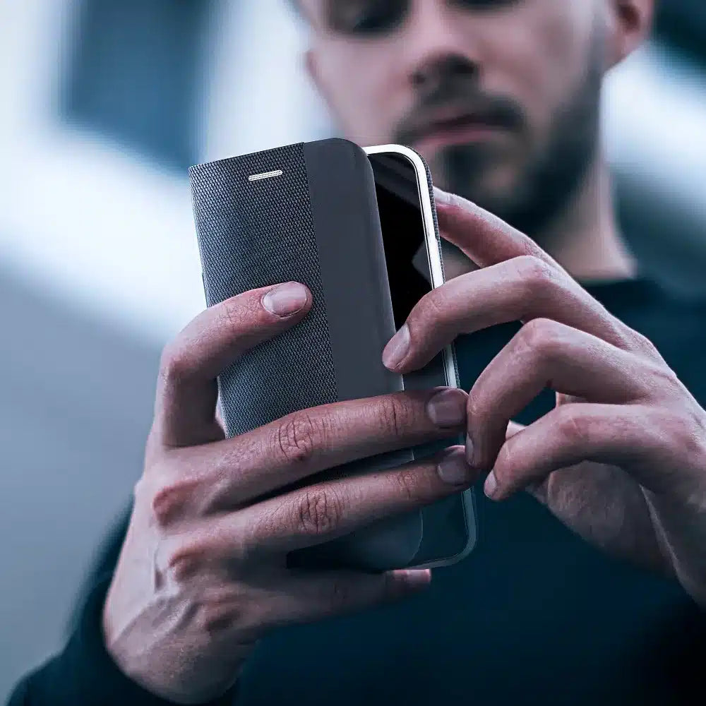 SENSITIVE Book preklopna torbica za SAMSUNG GALAXY A14 4G črna
