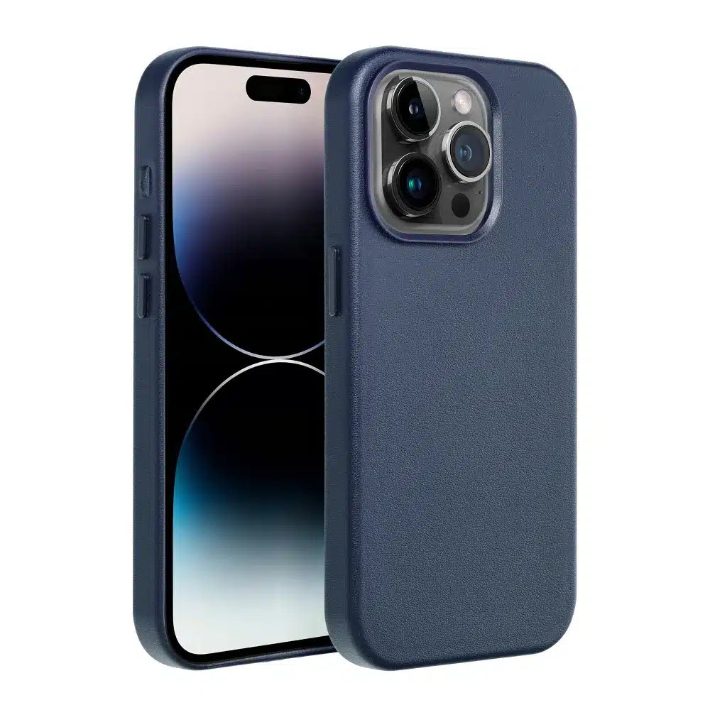 Kožna maska Mag Cover za iPhone 14 Pro plava
