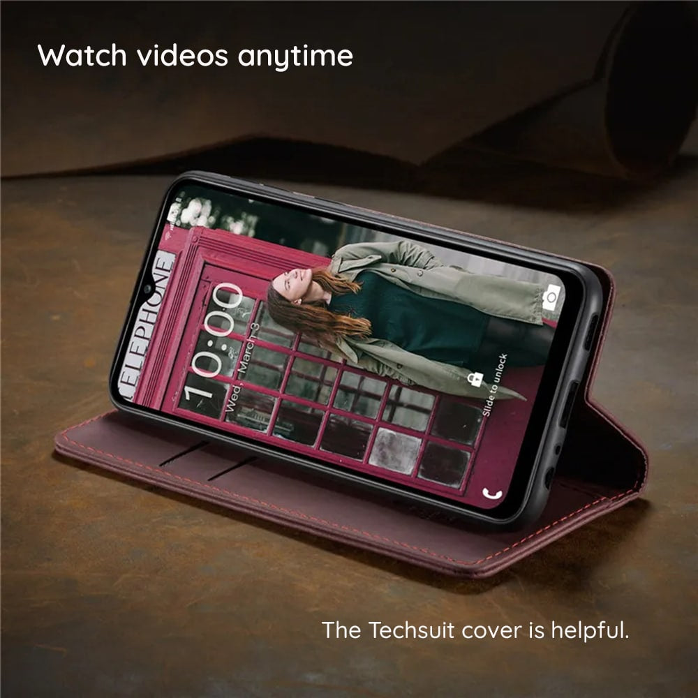 Techsuit Confy Cover flipové pouzdro pro Honor 200 – černé