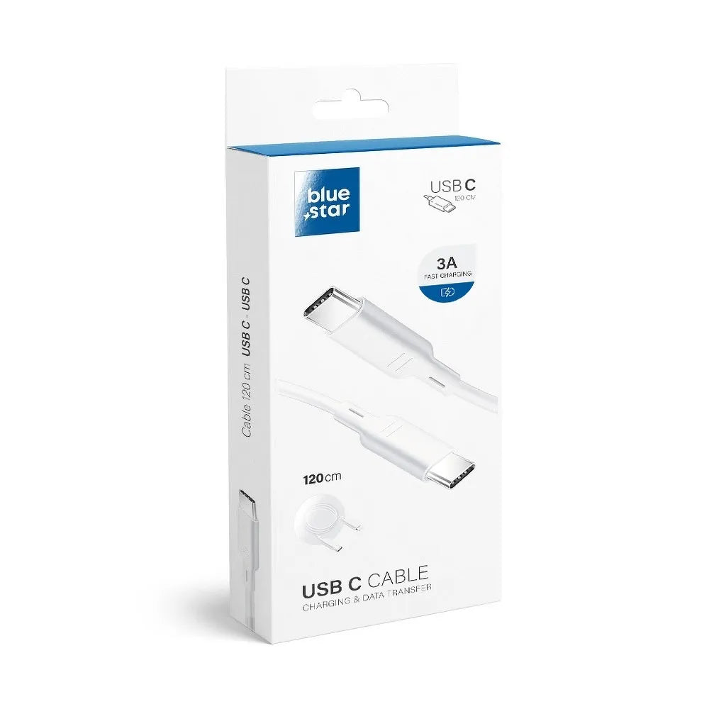 Blue Star kabel s USB C na USB C 3A konektorom (PD standard)
