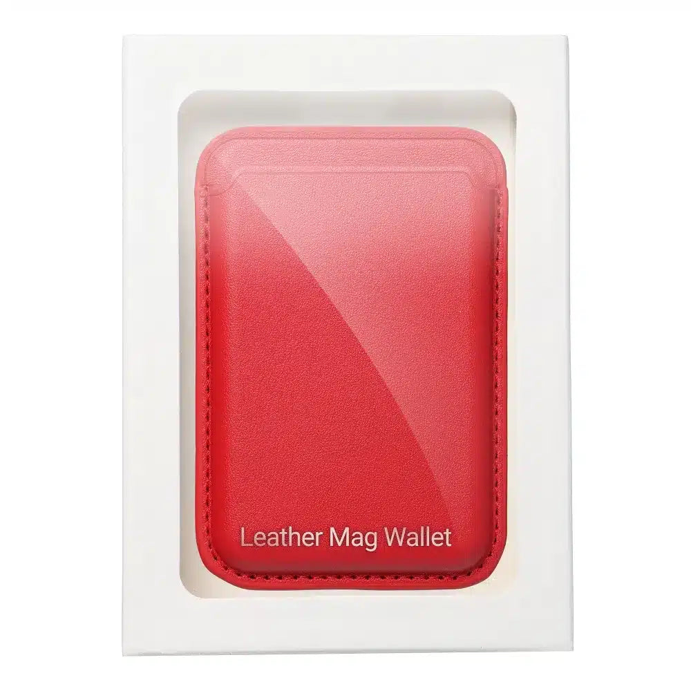 Kožená červená magnetická peněženka Mag Wallet