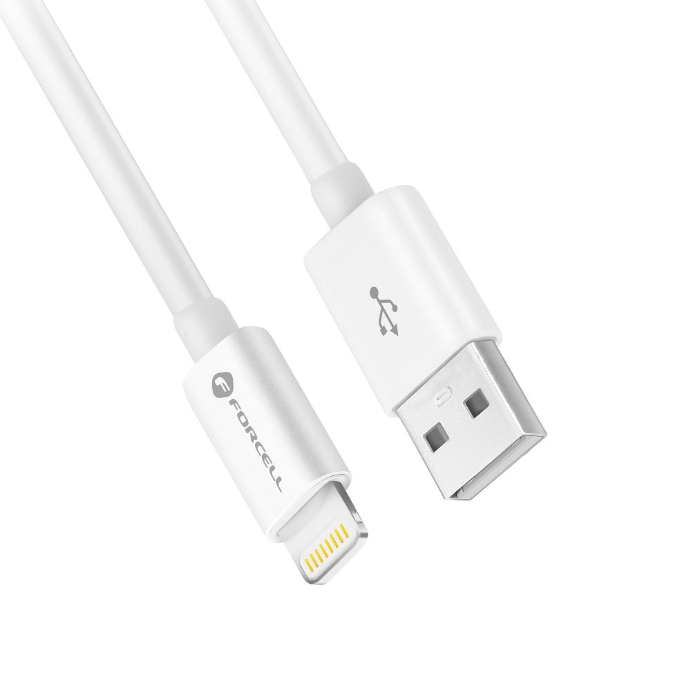 FORCELL USB A na Lightning 8-pin kabel MFi 2.4A/5V 12W C703 1m bílý