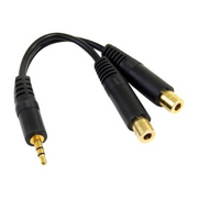 StarTech.com MUY1MFF audio kabel 0,15 m 3.5mm 2 x 3.5mm Crno