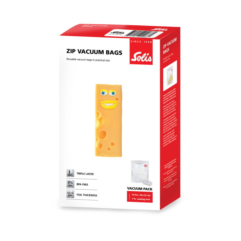 Solis zip vacuum bags 20x23cm