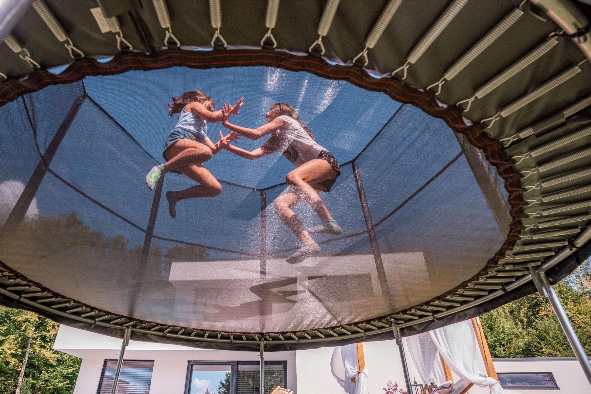 Akrobat Orbit trampolin – obiteljski trampolin za dvorište 366-cm-zeleni