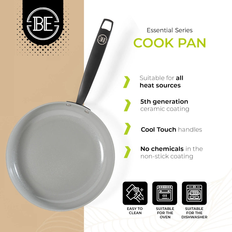 BE Living Frying Pan Essential Black 30 cm