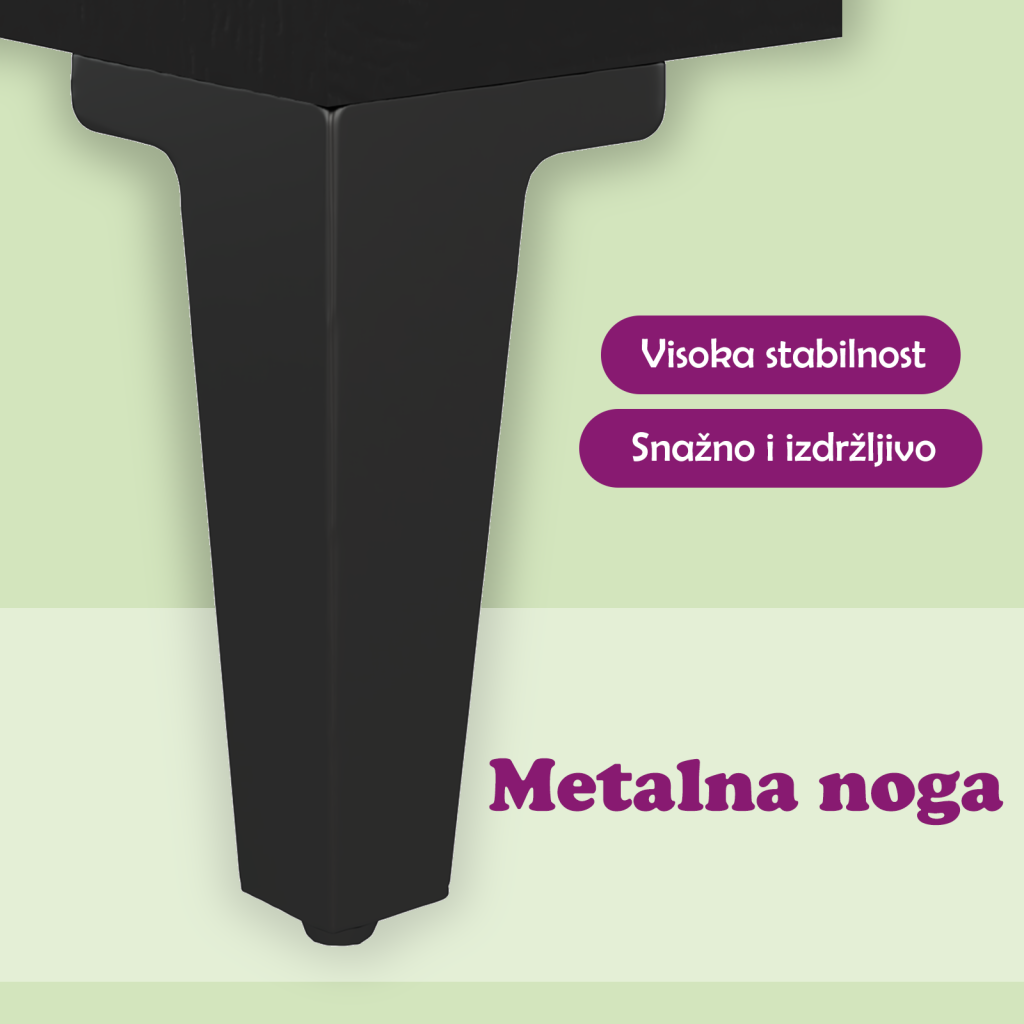 Noćni ormarić crni od konstruiranog drva