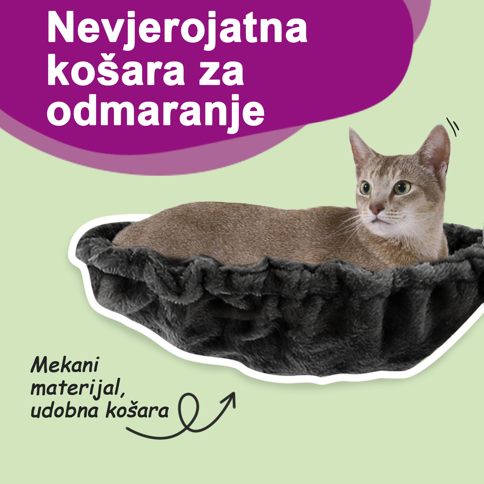 Penjalica za mačke sa stupovima za grebanje tamnosiva 70 cm