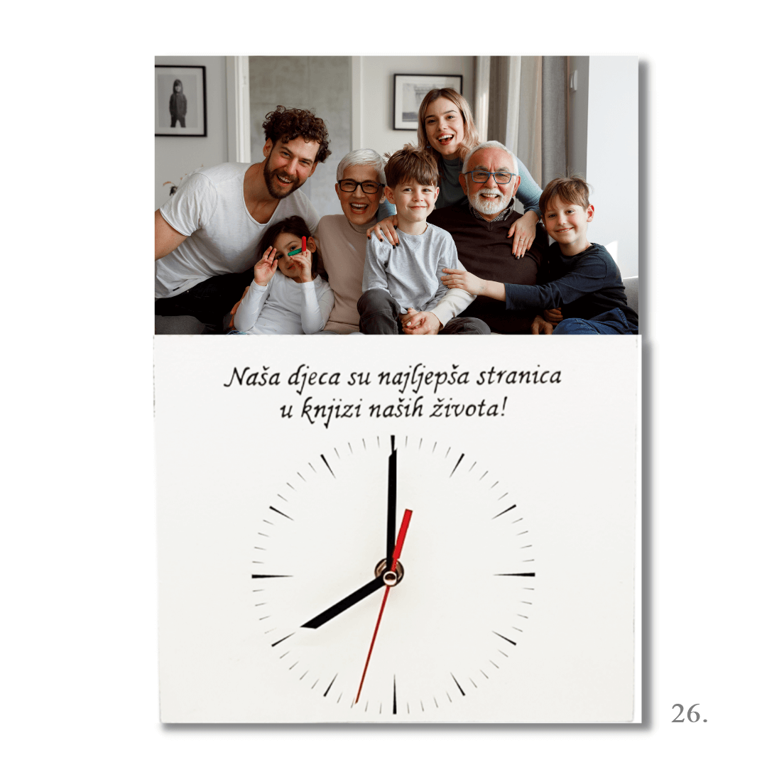 Personalizirane unikatne stenske ure – darilo za rojstni dan, prijatelje in družino - 26. - 018