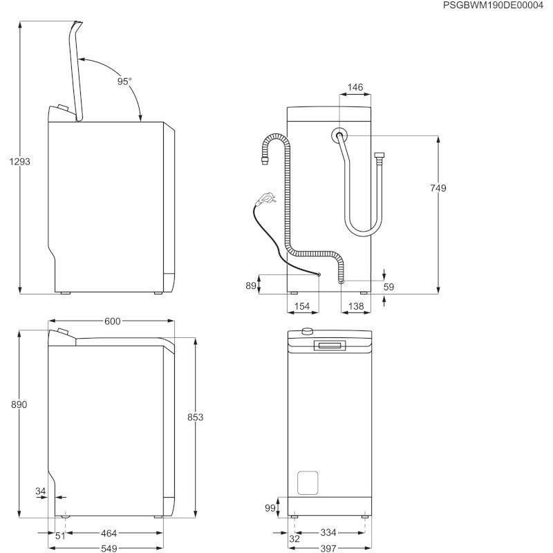 ELECTROLUX EW6TN4261 Perilica rublja 6 kg