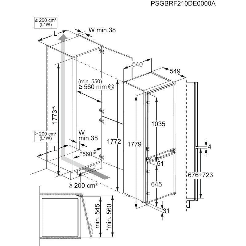 ELECTROLUX LNS5LE18S Ugradbeni hladnjak kombinirani (Izložbeni primjerak)