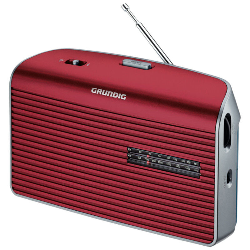 GRUNDIG MUSIC60 Red Silver Radio