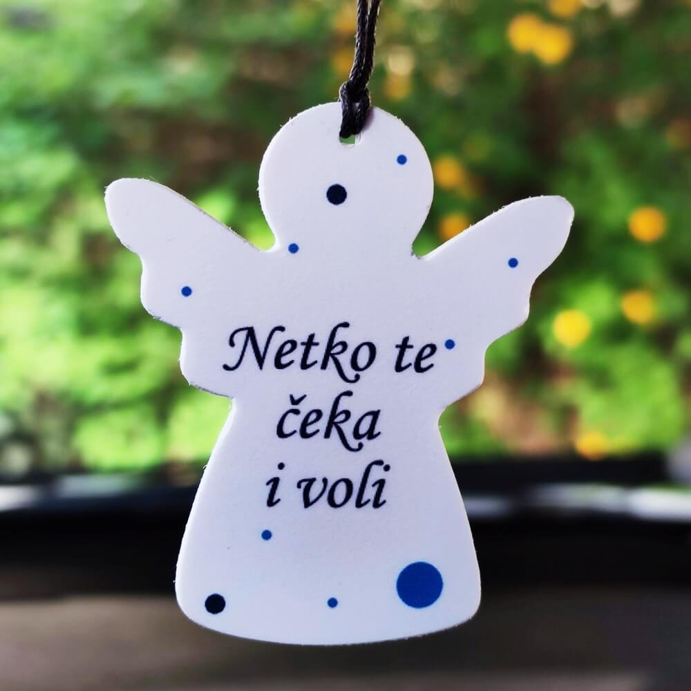 Přívěsek do auta - ANDĚL Jeď pomalu Š1231