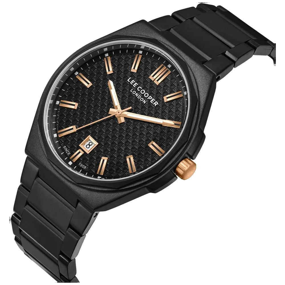 RUČNI SAT LEE COOPER 8031 - Brojčanik crna, remen crna, kućište crna, boja crna