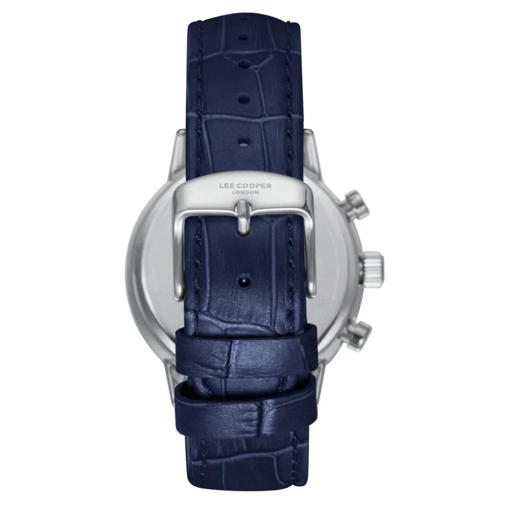 RUČNI SAT LEE COOPER 8401 - Brojčanik plava, remen plava, kućište srebrna