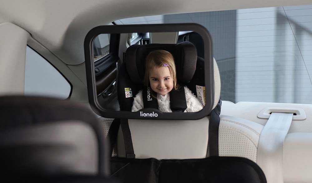 Lionelo ogledalo za auto Sett, Black Carbon