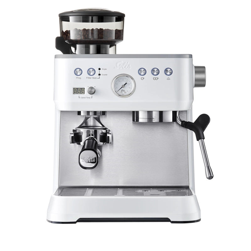 Solis Grind & Infuse Perfetta White espresso machine