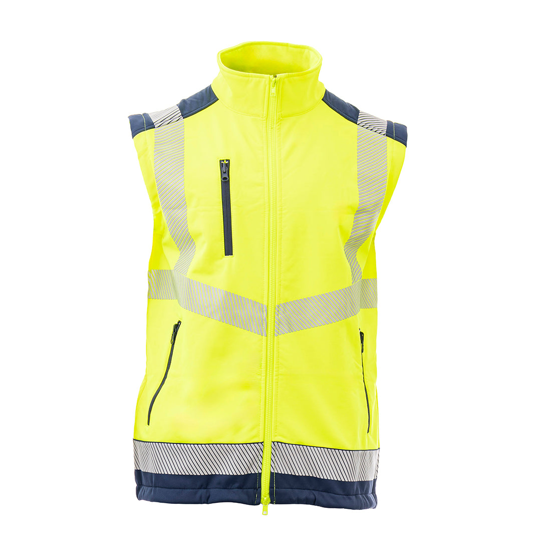 Signalizirajući softshell prsluk PERSEI žuti
