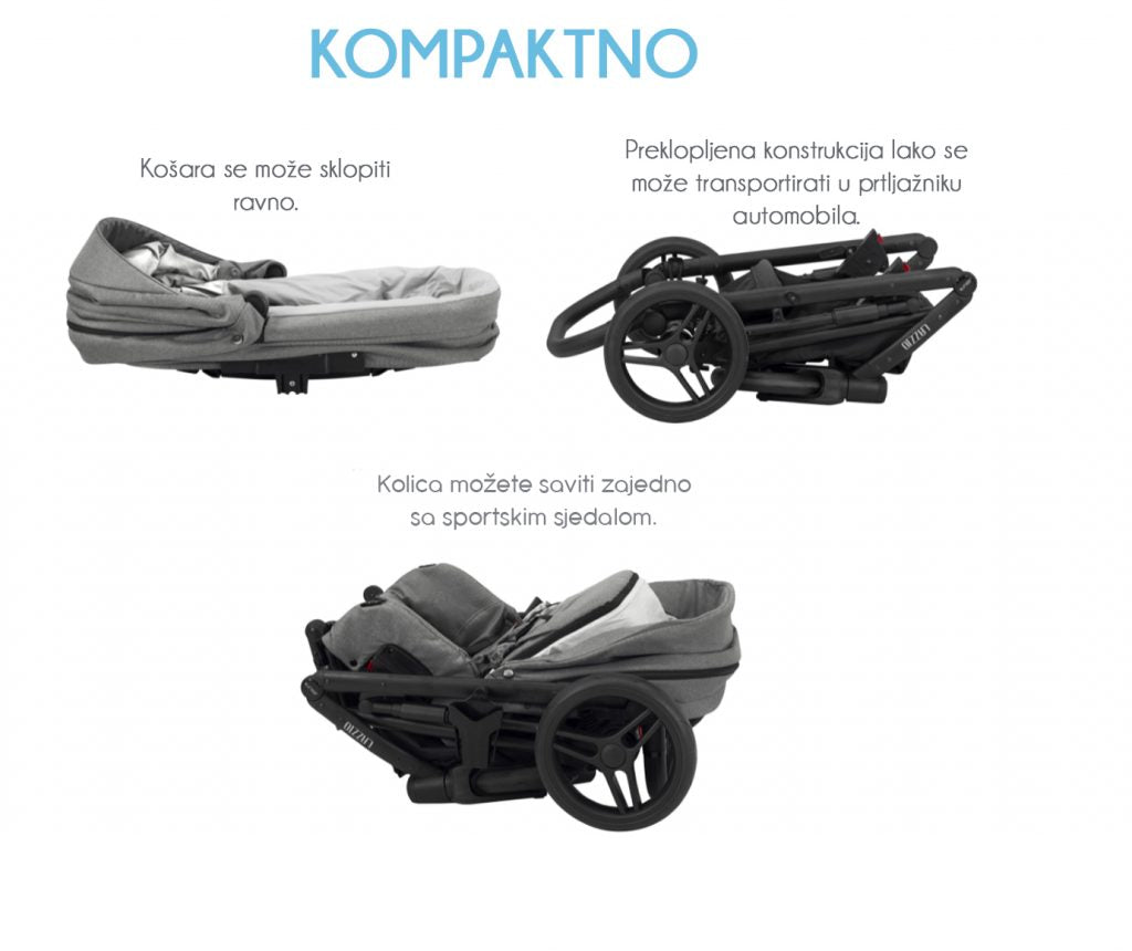 Dječja kolica Kunert Lazzio Premium Copper, boja 12 2u1