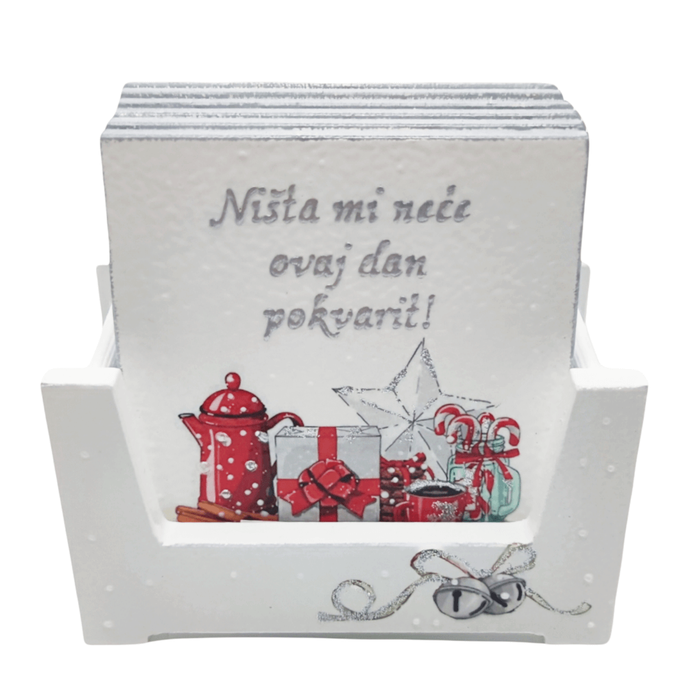 🎄 Božićni podmetači za čaše s inspirativnim porukama🎄
