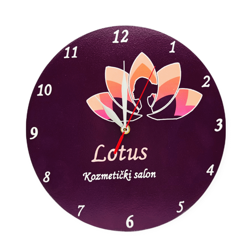 Personalizované hodiny pro kosmetický salon Lotus Š17130