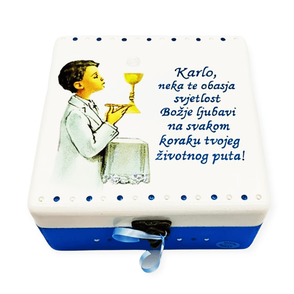 Unikatne škatlice za prvo obhajilo – Darilo z dušo za nepozabne trenutke - 16x16x10cm -16526