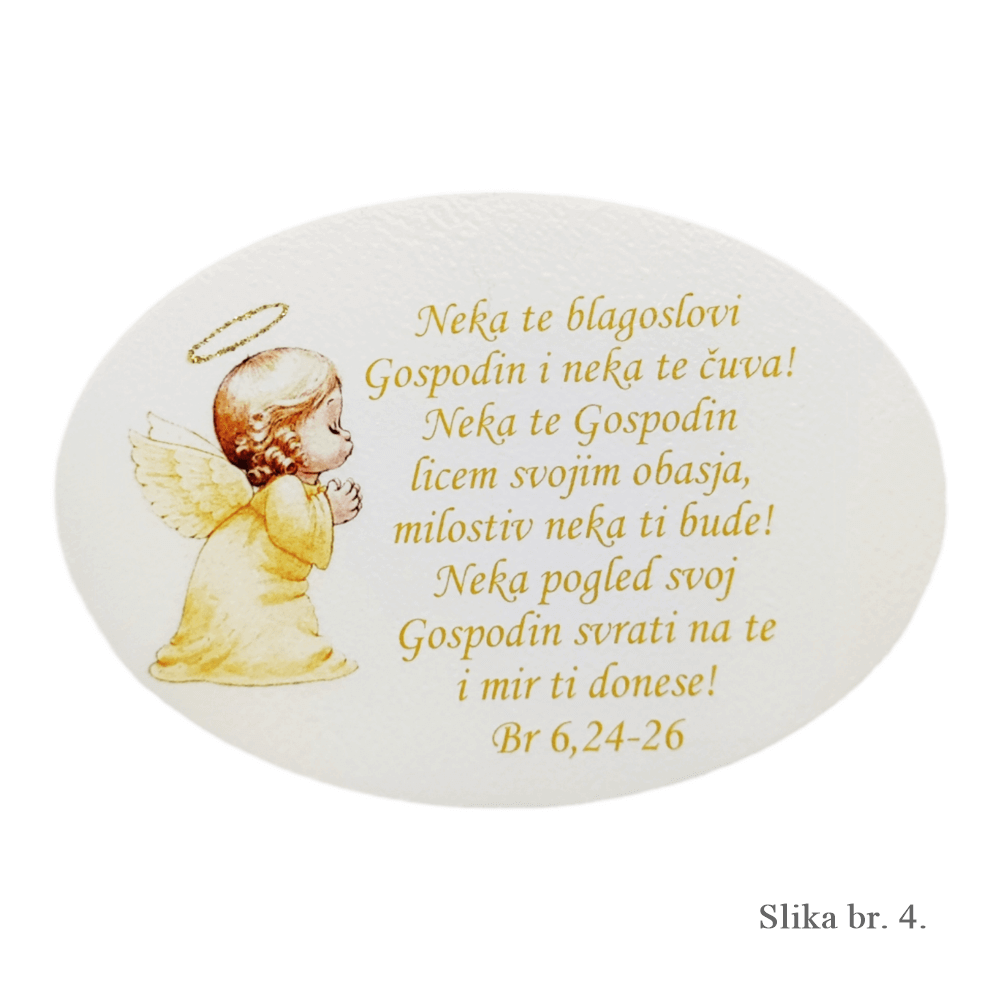 Unikatne slike z angelom in blagoslovom – Darilo za birmo, prvo obhajilo - 4. Rumeni angel - 15019