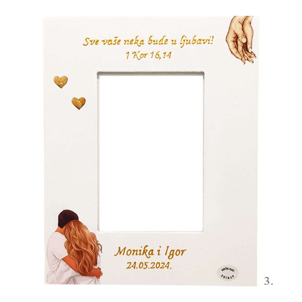Personalizirani unikatni okvirji za fotografije – Popolno darilo za poroko in zaljubljence - 3. - 151173