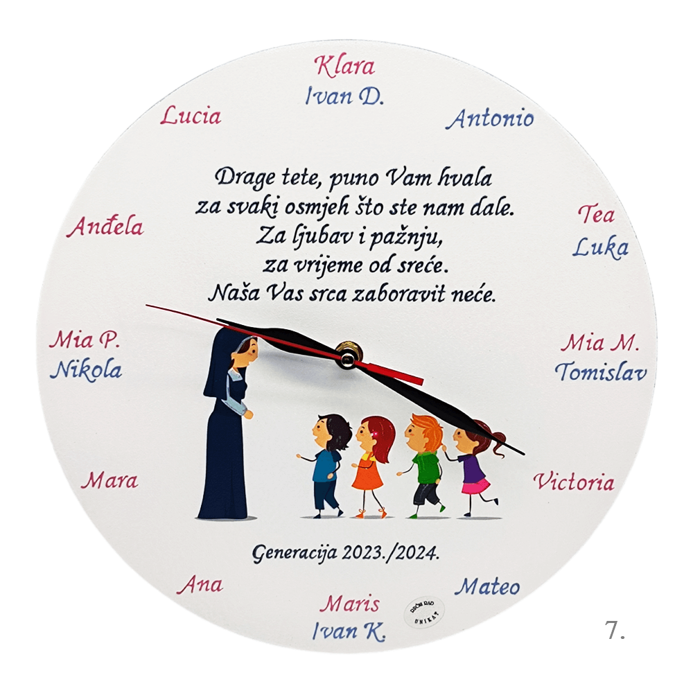 Personalizirane stenske ure – Edinstveno darilo hvaležnosti za učiteljice in vzgojiteljice - 7. - 17925