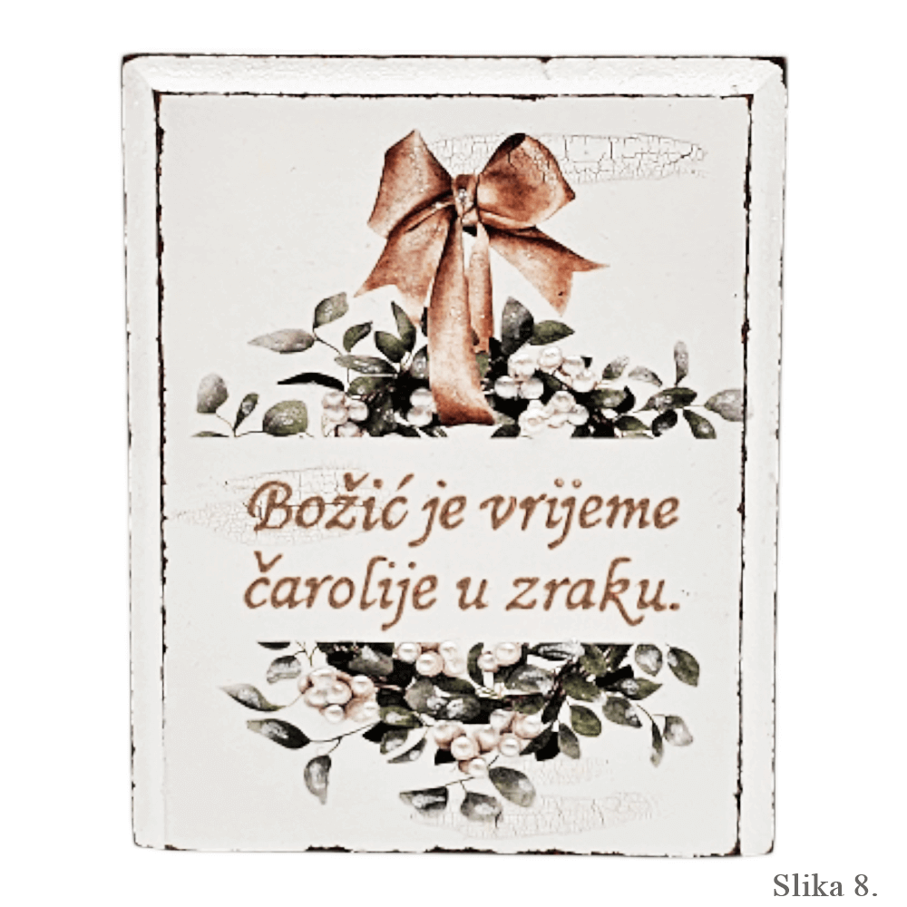 Unikatne samostojeće slike "Sretan Božić" – Savršeni blagdanski ukras i poklon!